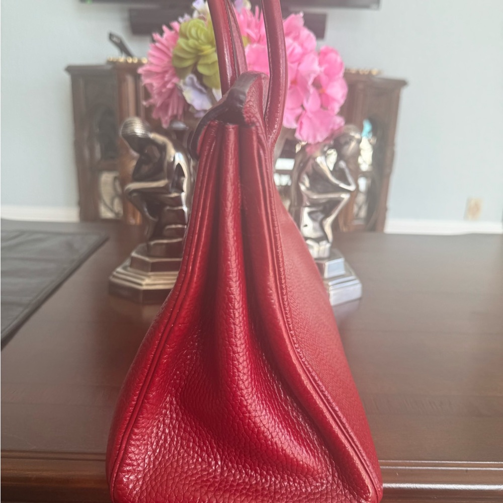 Hermes Haute a Courroies size 32cm - RED REPAINTED - Picture 13 of 17